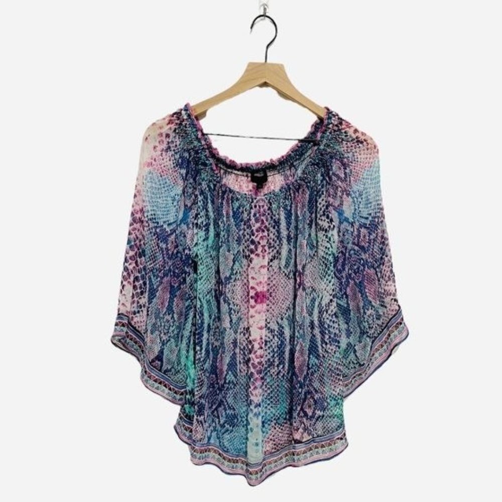 Hale Bob Silk Sheer Blouse Size M
